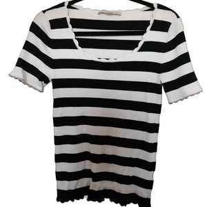 Loft scalloped slim fit sweater